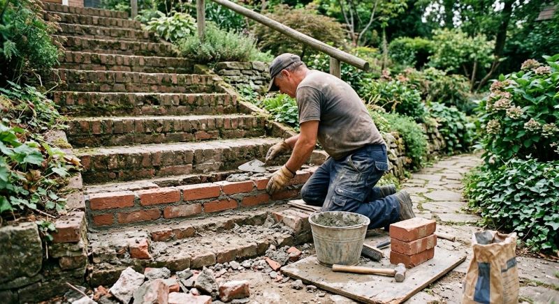 Brick Stairs Repair in Suisun City, CA