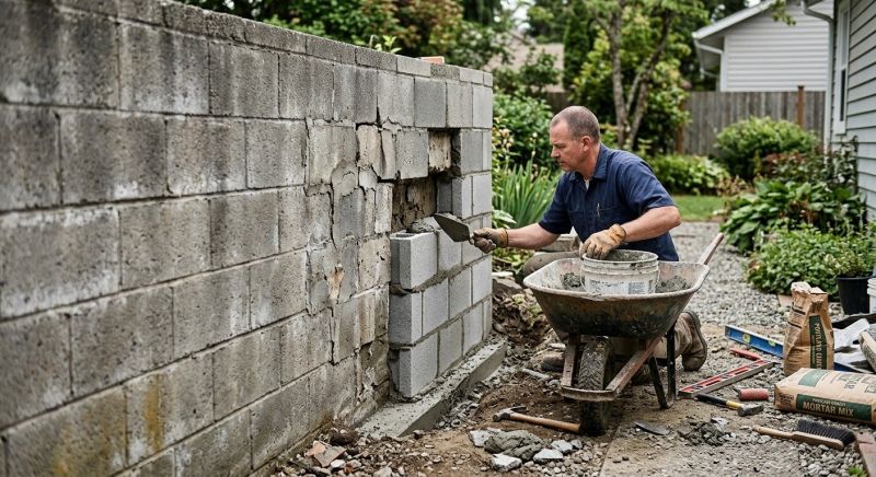 Cinder Block Repair in Napa, CA