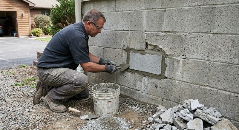 Cinder Block Wall Repair in Napa County, CA