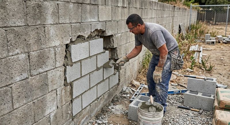 Concrete Block Repair in Novato, CA