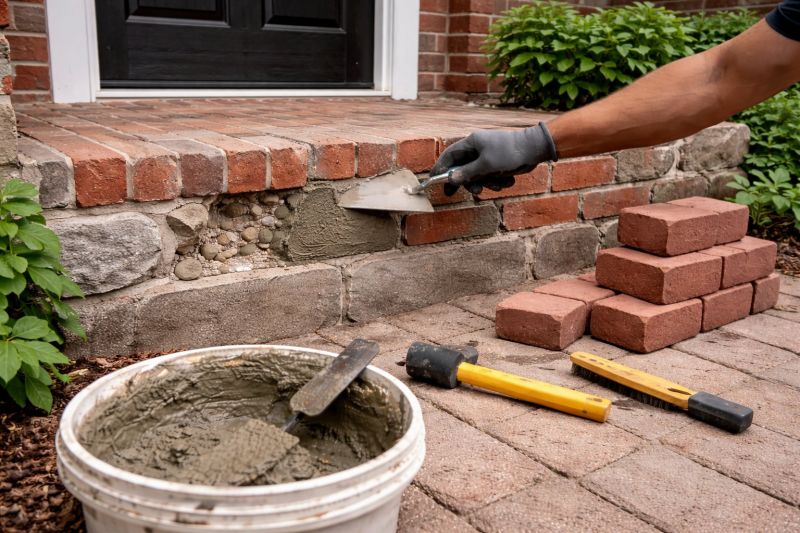 Entryway Brick Repair in Napa, CA