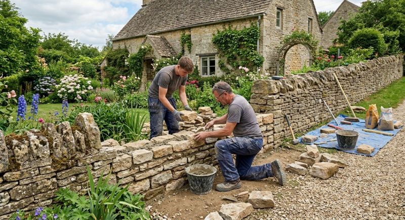 Stone Wall Repair in Angwin, CA