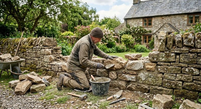 Stone Wall Repair in Napa County, CA